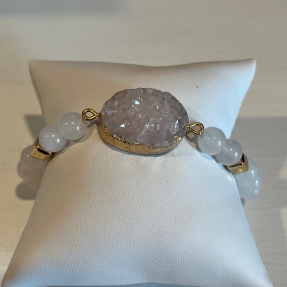 Druzy Quartz ladies bracelet - Picture 3 of 7
